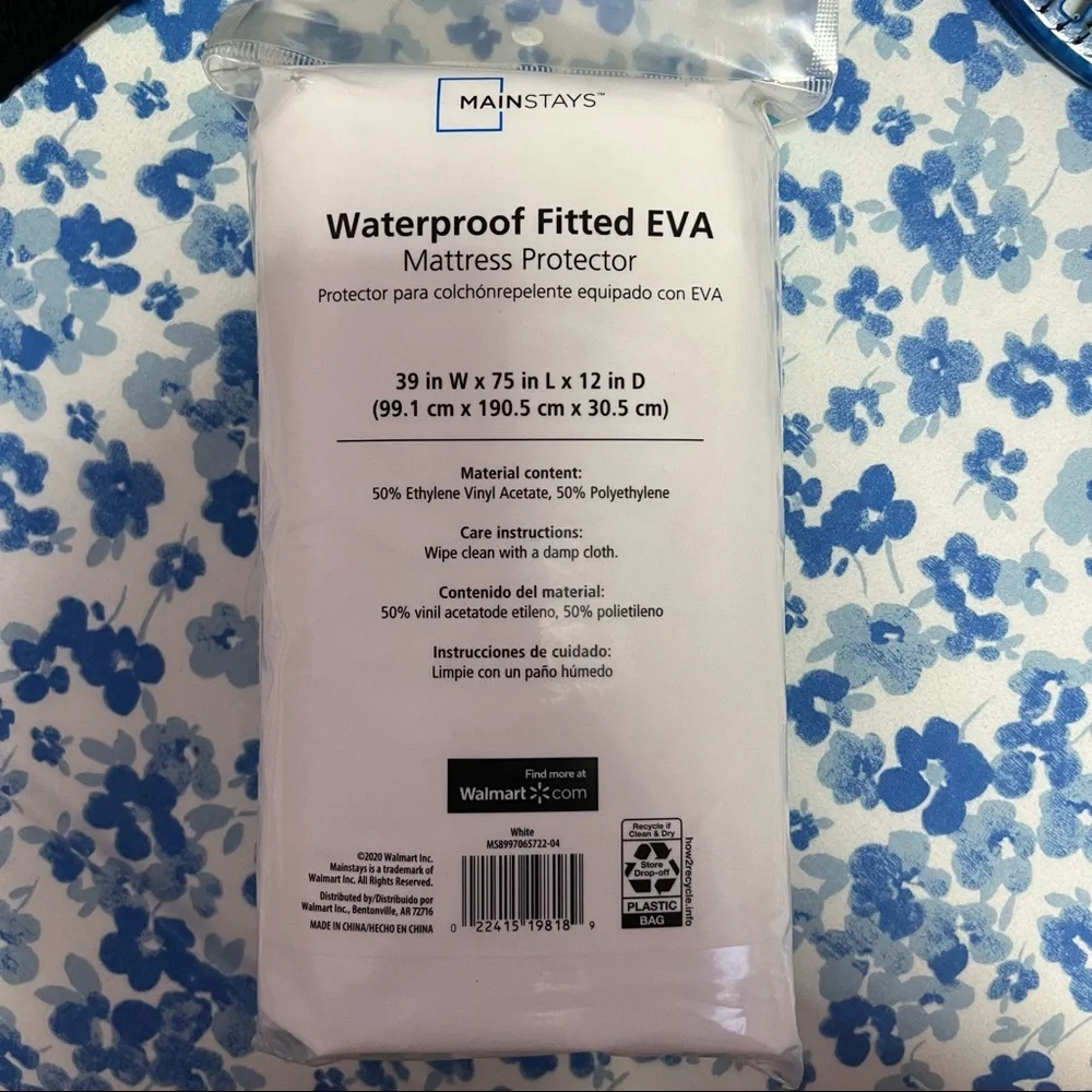 Mainstays Waterproof Fitted Eva Full Size Bed